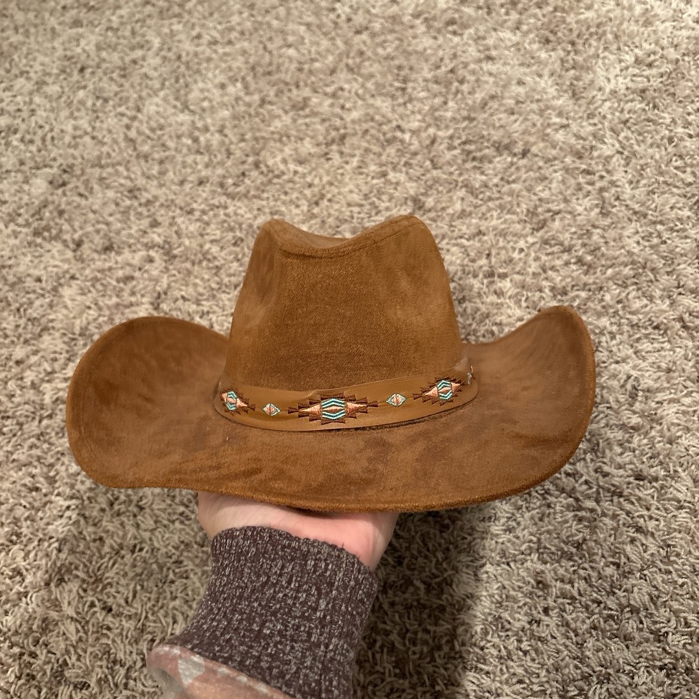 Altar'd State Tan Western Hat with Embellished Band